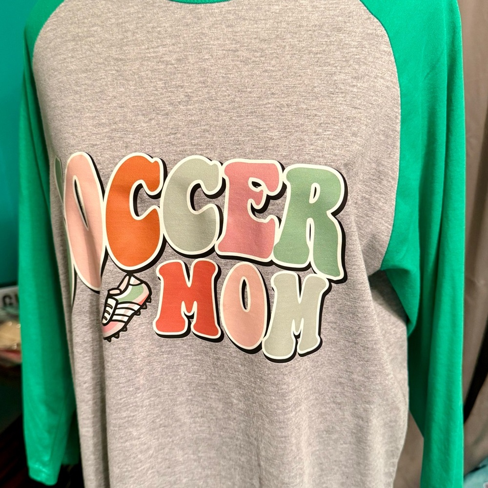 Soccer Mom Graphic Raglan Tee - Picture 3 of 4